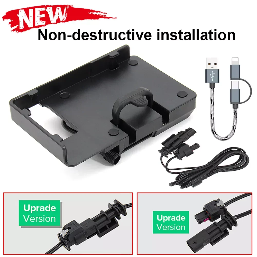 

For BMW R1250GS LC&Adventure F850GS F750GS F900XR F900R Motorcycle USB Charger Mobile Phone Holder Stand Bracket