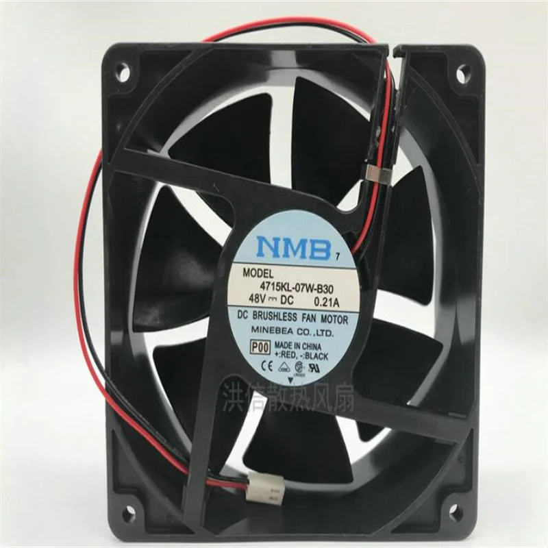 Оптовая продажа: оригинальный вентилятор охлаждения NMB 4715KL-07W-B30 DC48V 0.21A 12cm1203 8