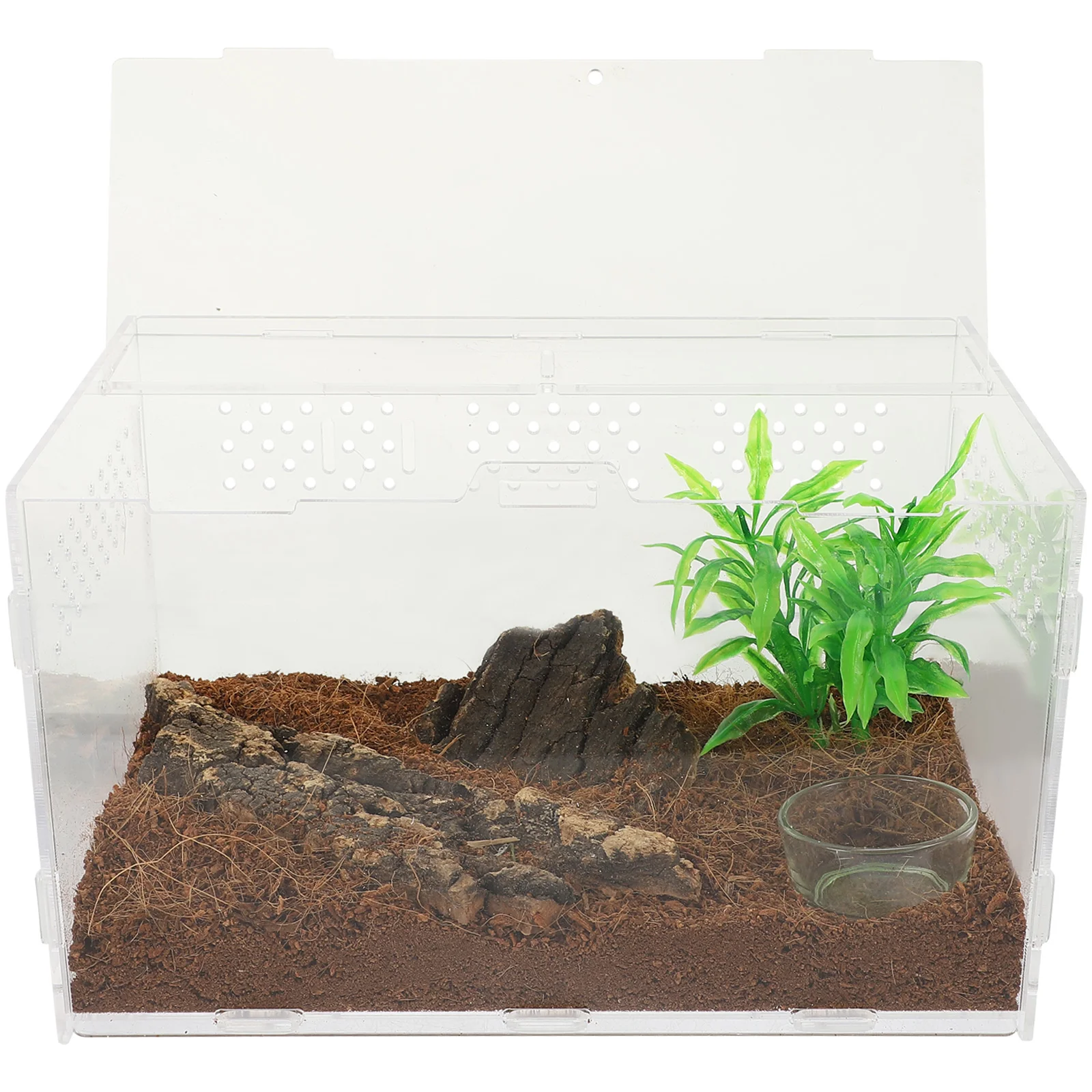 

Transparent Tarantula Enclosure Plastic Container Turtle Cages Habitats Animal Acrylic Leopard Gecko Tank Enclosure Clear
