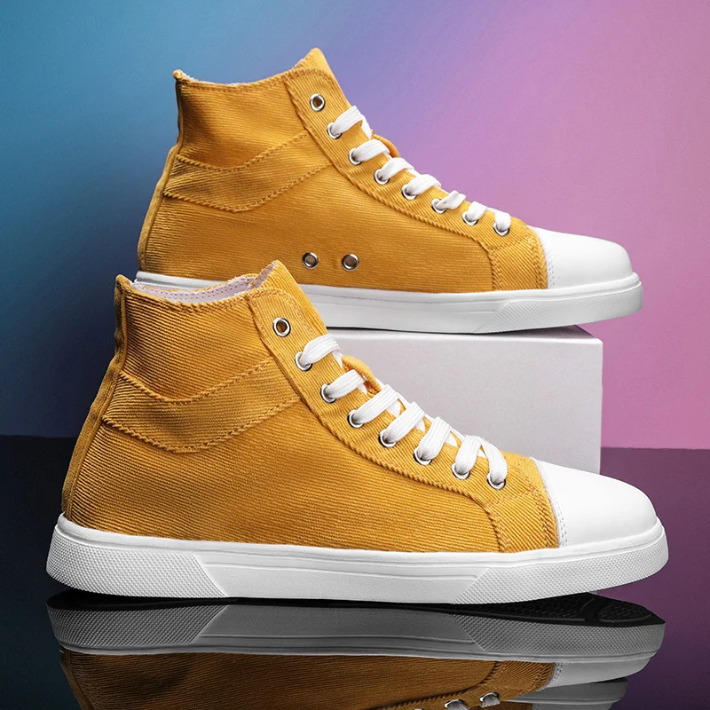 

2022 Men's Shoes Fashion High-top canvas Shoes Casual Shoes All-match Fashion running Shoes Men Trend Shoes street board shoes