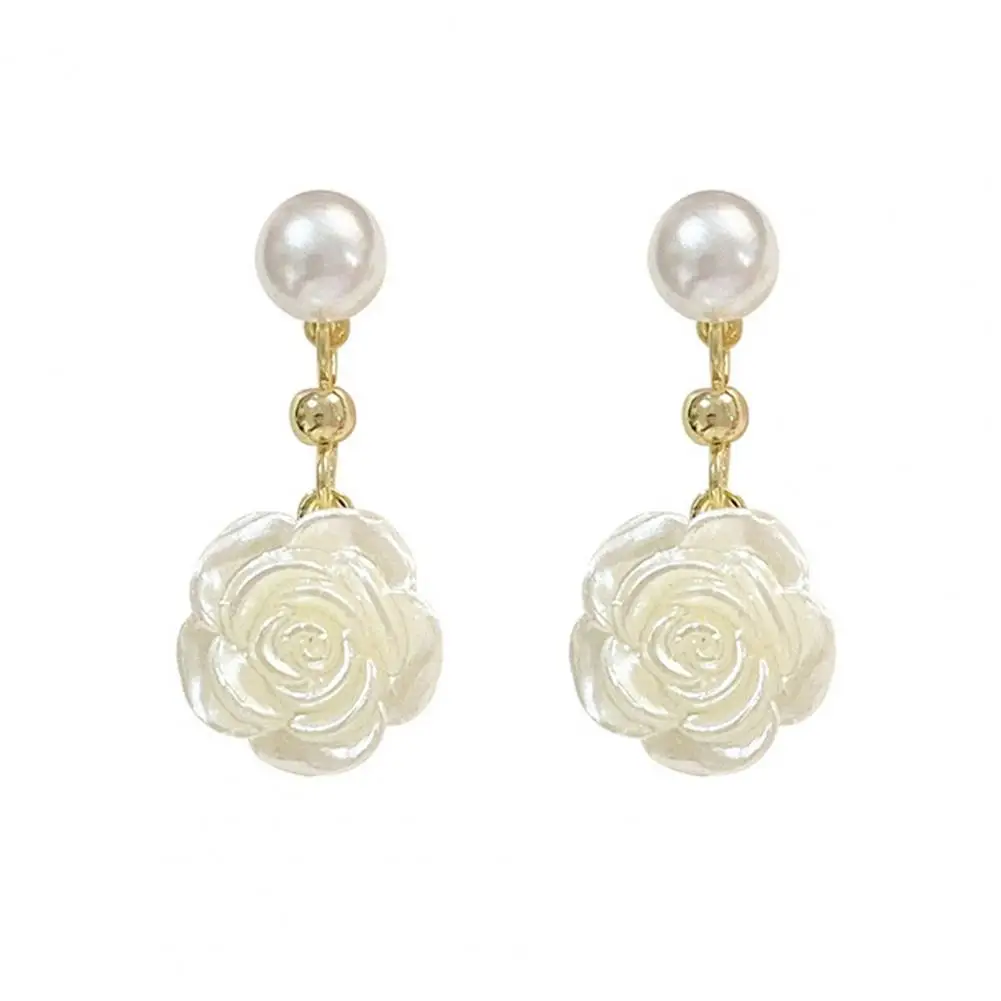 

1 Pair Women Earrings Anti-Oxidation Easy-wearing Show Unique Charm Dangle Earrings for Daily Wear