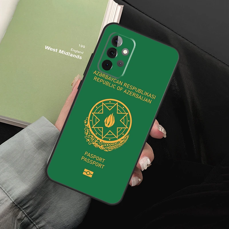 Чехол с флагом Азербайджана для Samsung Galaxy A12 A22 A32 A52 A72 A51 A71 A50 A21S A52S A13 A33 A53 Coque Funda.