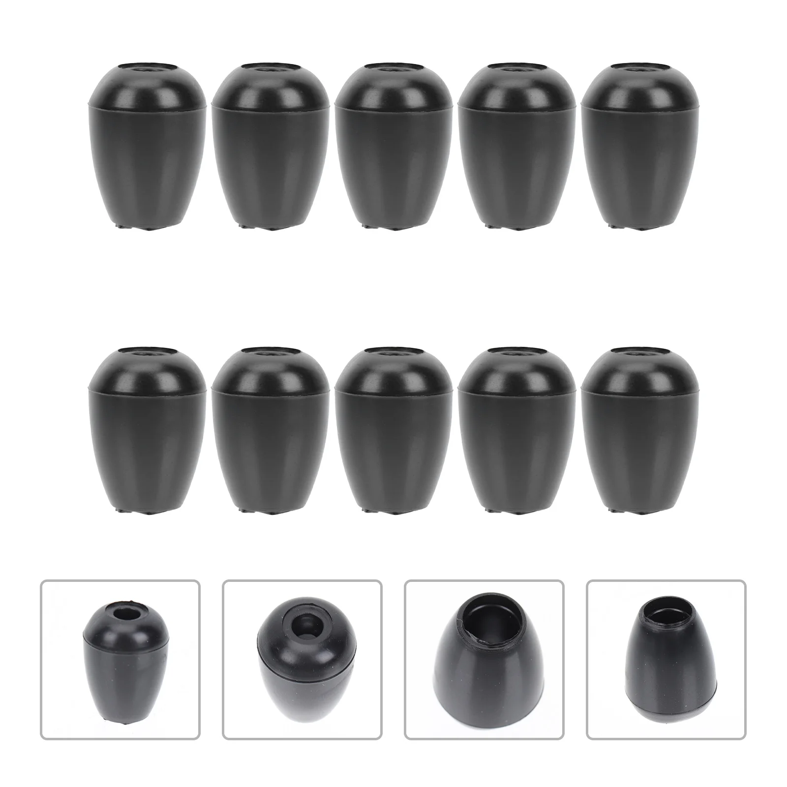 

Black Earbuds Stethoscope Earplugs Stethoscopes Tips Replacement Accessory Echoscope Silicone Accessories