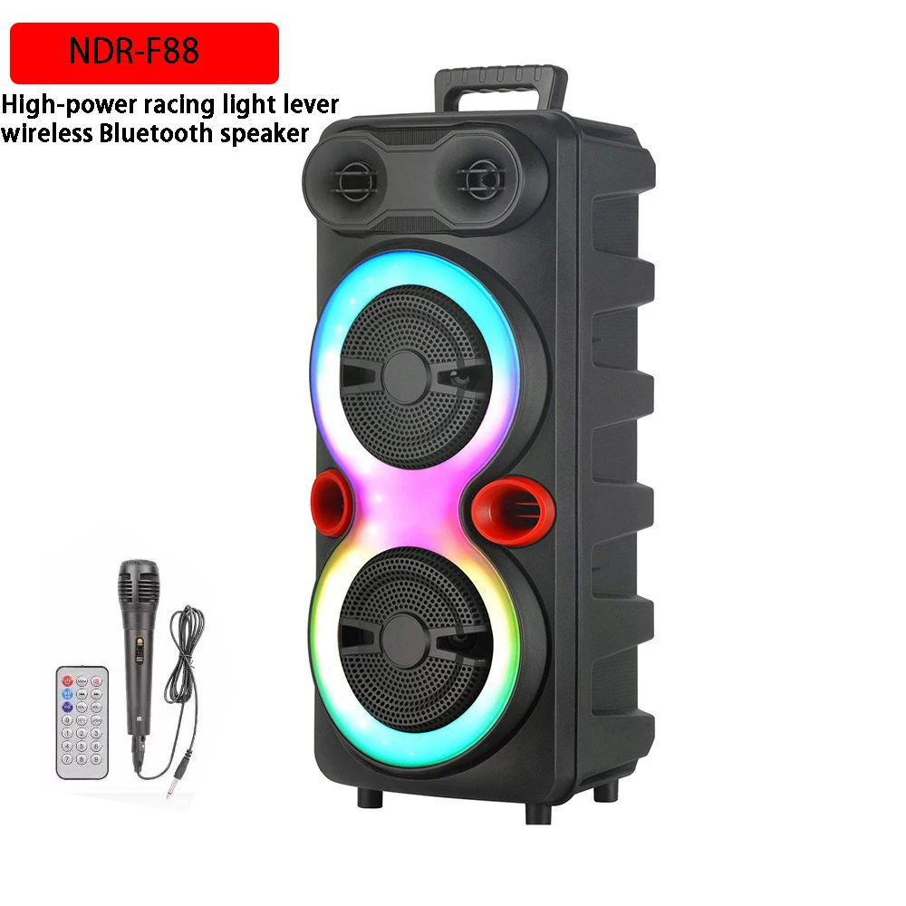 New partybox 300 trolley high power racing lamp, bass, high sound quality, portable trolley, wireless Bluetooth speaker post