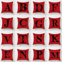 black letters cushion cover 45x45 red pillowcover sofa cushions decorative throw pillows cover home decor pillowcases polyester