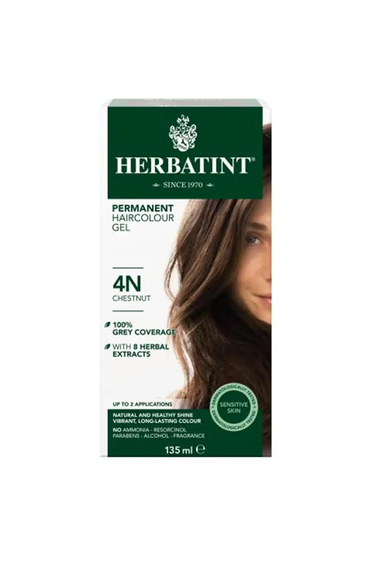 

Brand: Herbatint 4N Chatain Chestnut Hair Dye 135 Ml Category: Hair Dye