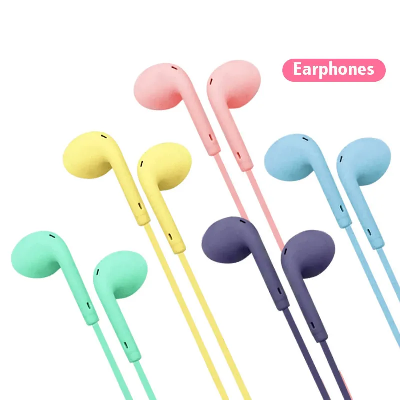 

U19 Earphone 3.5mm Jack Wired Headphones With Microphone HiFi Stereo Earbuds Sports Headsets For Xiaomi Samsung Redmi POCO