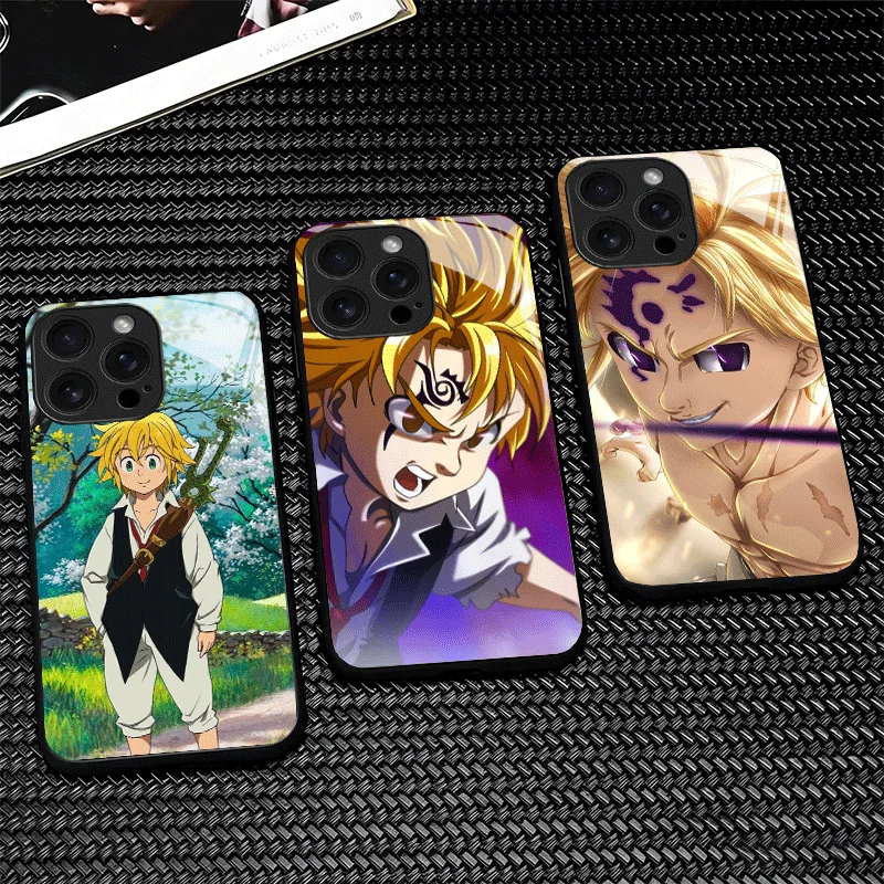 Фото Чехол для телефона из закаленного стекла Seven D-Deadlys Sins Meliodas для iPhone 13 14 15 16 17 Pro Max 17E 16E 12 11 XS 7 Plus, противоударный №5