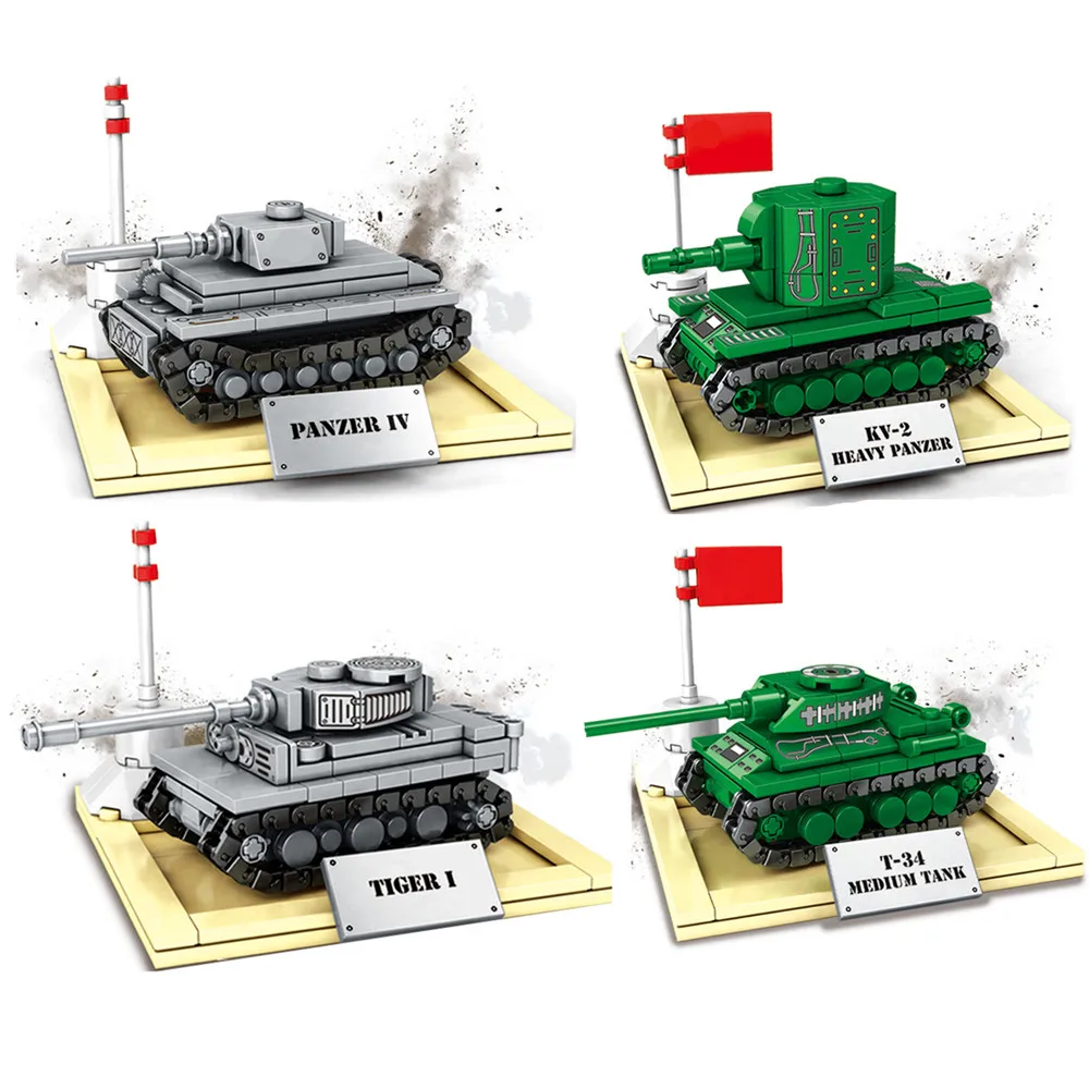 

2022 Military Army World War WW2 SWAT Police Soldiers Tank Model Building Block Bricks Kids Toys Birthday Gifts