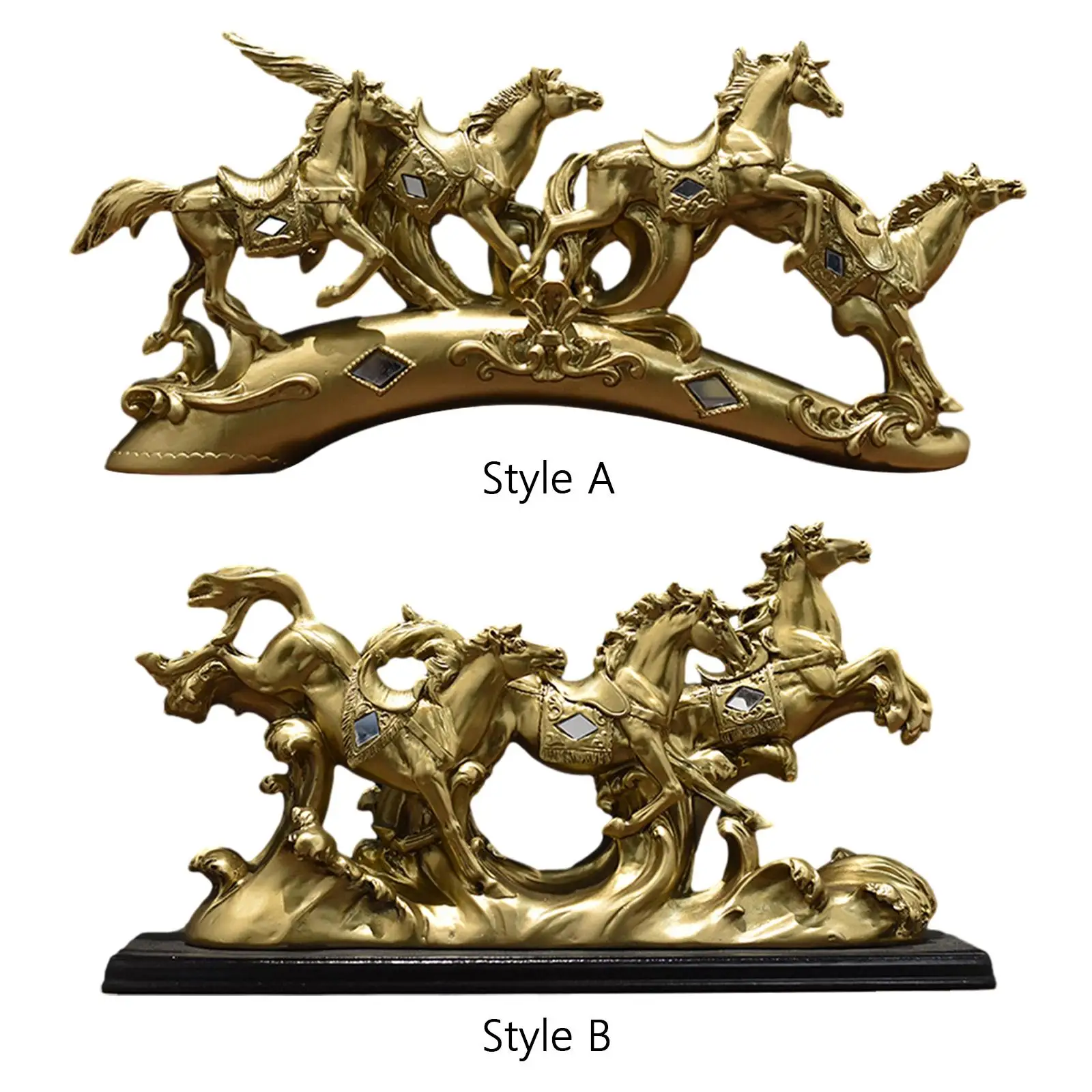 

Galloping Horse Statue Creative Horse Sculpture for Bookshelf Cabinet Decor