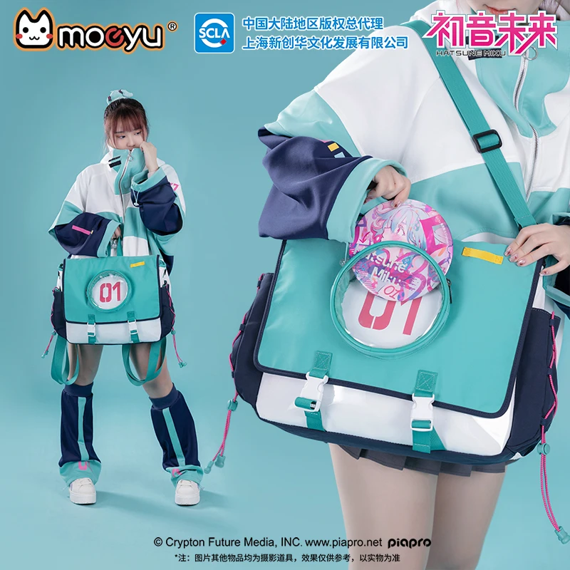 Фото Оригинальная сумка через плечо Moeyu для женщин и мужчин, рюкзак Miku Vocaloid, сумка Ita для косплея, милая сумка, сумки в стиле аниме №2