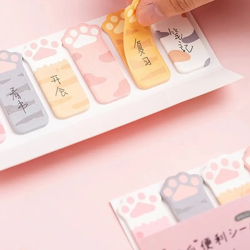 

120 Sheets Cartoon Cute Cat Paw Sticky Notes N Sticker Memo Pad Index Sticker Bookmark Page Flag Sticker