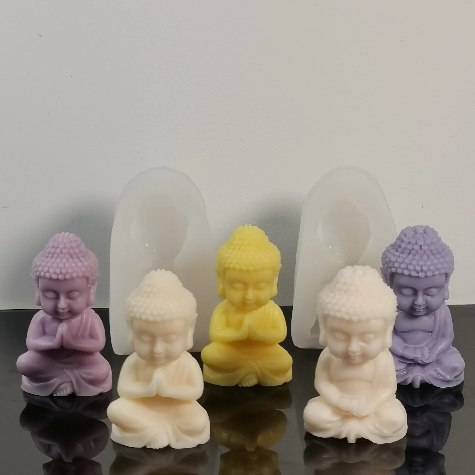 

3D Maitreya Silicone Candle Mold DIY Church Buddha Making Plaster Epoxy Resin Aroma Soap Chocolate Baking Molds Home Decor