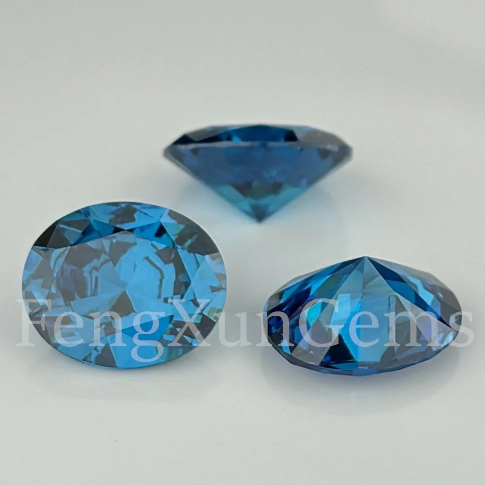 L-Sea Blue 3x5 ~ 13x18 мм M-Sapphire овальной формы темно-аквамариновые искусственные бусины 5 А