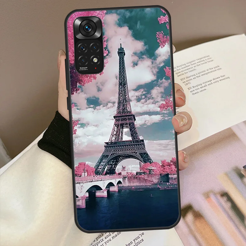 Чехол с изображением Эйфелевой башни Парижа для Xiaomi Redmi Note 10 Pro чехол 11 8 9 8T 9S 10S 9T 9A