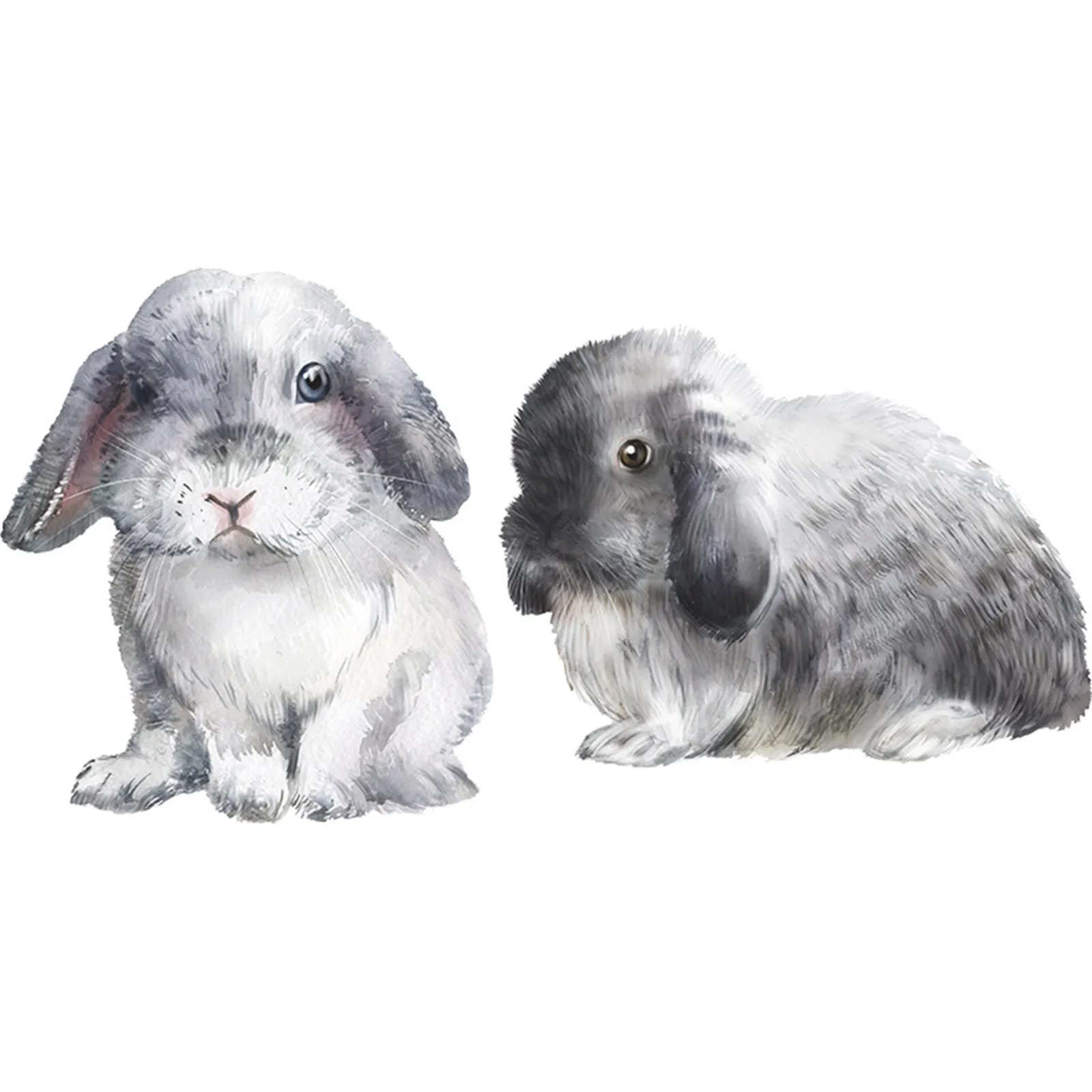 

Милая Настенная Наклейка для детской комнаты с изображением двух маленьких зайчиков, Лидер продаж, наклейка для бутылки с водой для взрослы...