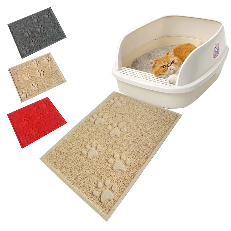 

Cat Litter Mat PVC Waterproof Non-slip Cat Mat Trapper Mat Waterproof for Cat Bed Pad House Cleaning Pet Mat 30*40CM 2022 New