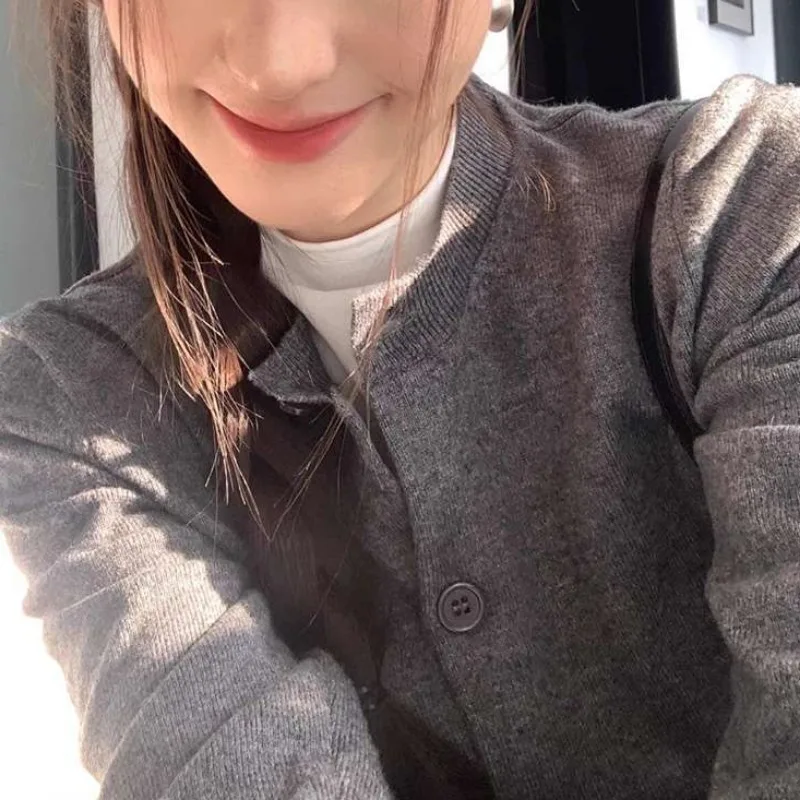 Кардиган женский трикотажный в Корейском стиле с принтом