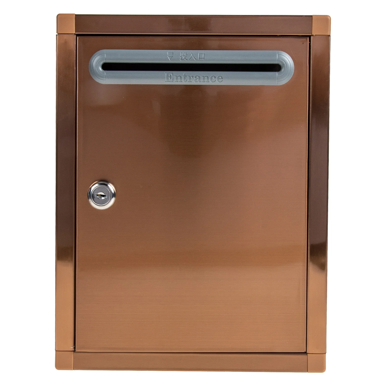 

Mailbox Lock Ballot Stainless Steel Wall Mounted Lockable Letterbox Office Supply
