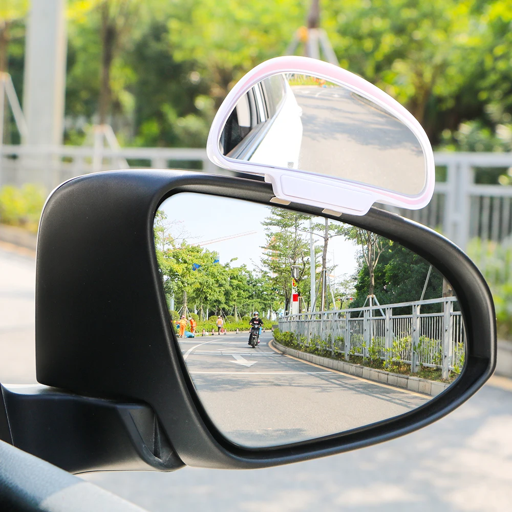 

Car Blind Spot Mirror Adjustable Wide Angle Convex Rear View Mirror Car Rearview Auxiliary Mirror Snap Way for Parking Auxiliary