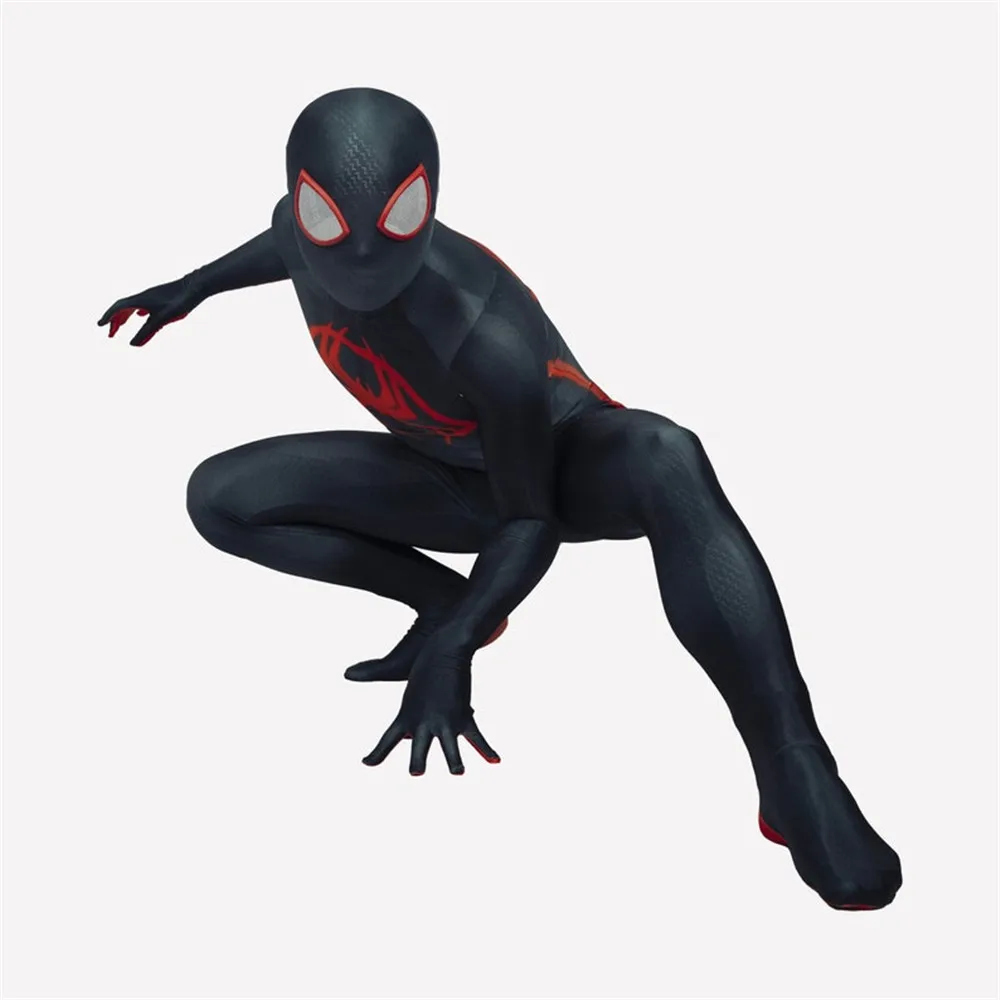 Halloween Miles Morales Across the Spiderverse Cosplay Costume Spiderman Suit Zentai Bodysuit Men Adults Kids Party Jumpsuits images - 6