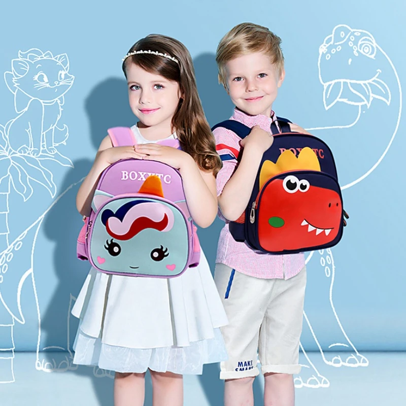 Neue Kinder Nette Einhorn Dinosaurier Schule Taschen In Kindergarten Jungen Mädchen 1-6 Jahre Alt Lovely Baby Rucksäcke Kinder Anti Verlust Tasche