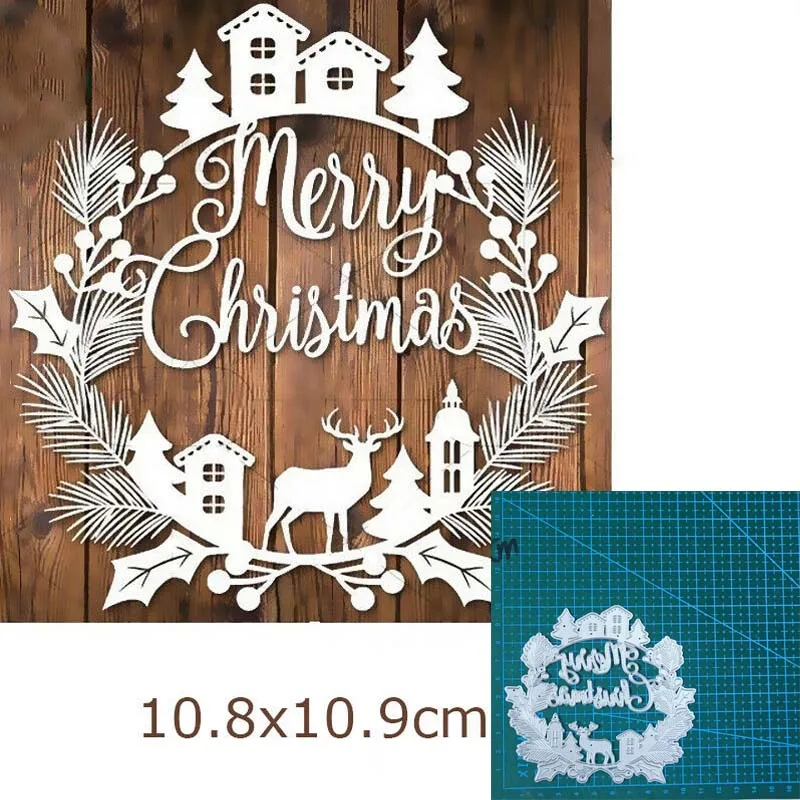ze metalowe znaczki z świątecznym wzorem zwierzęcym renifera do scrapbookingu dekorowanie gilotyna papieru formy dźwigni w...