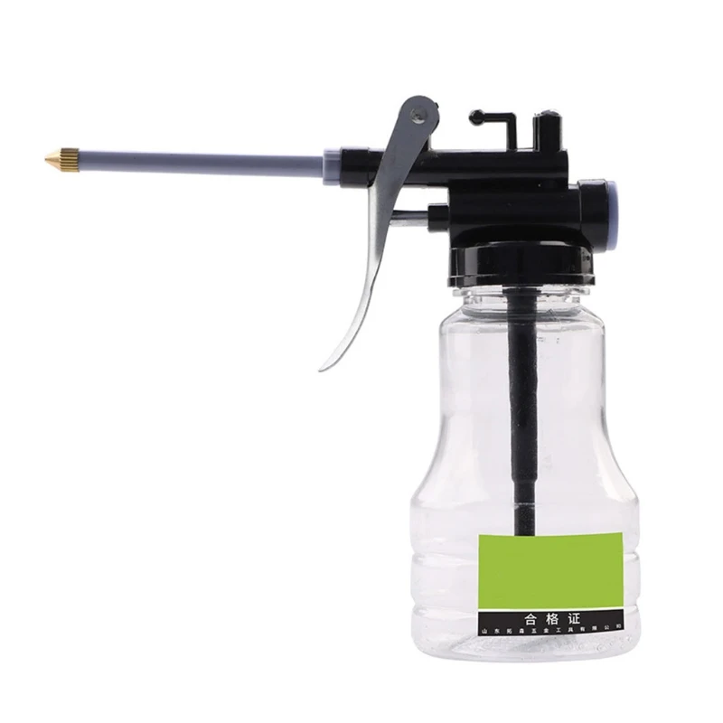 

Hand Pump Oiler Can Professional Squirt Squeeze Trigger Transparent Grease