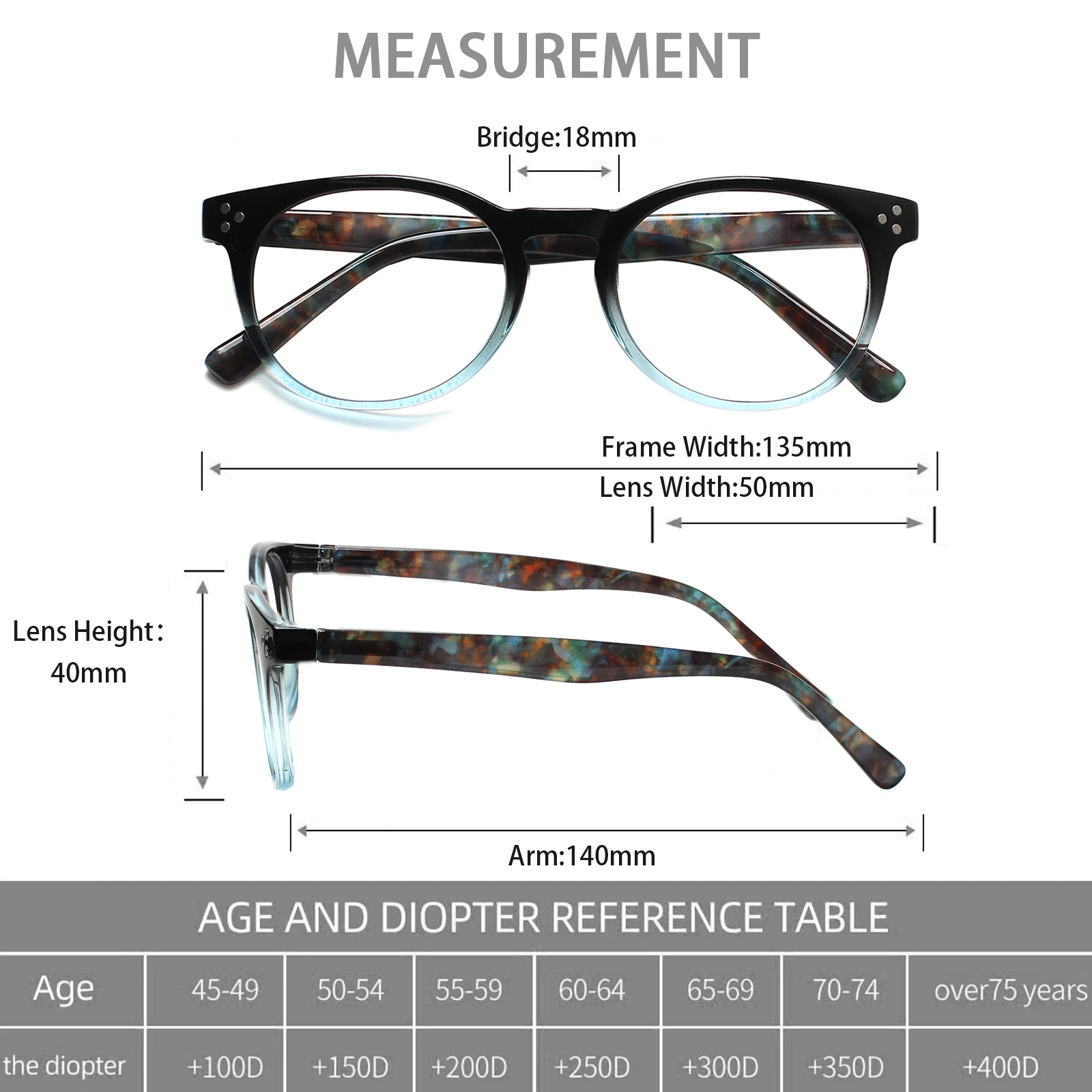 Антибликовые очки для чтения женщин круглые модные прозрачные линзы