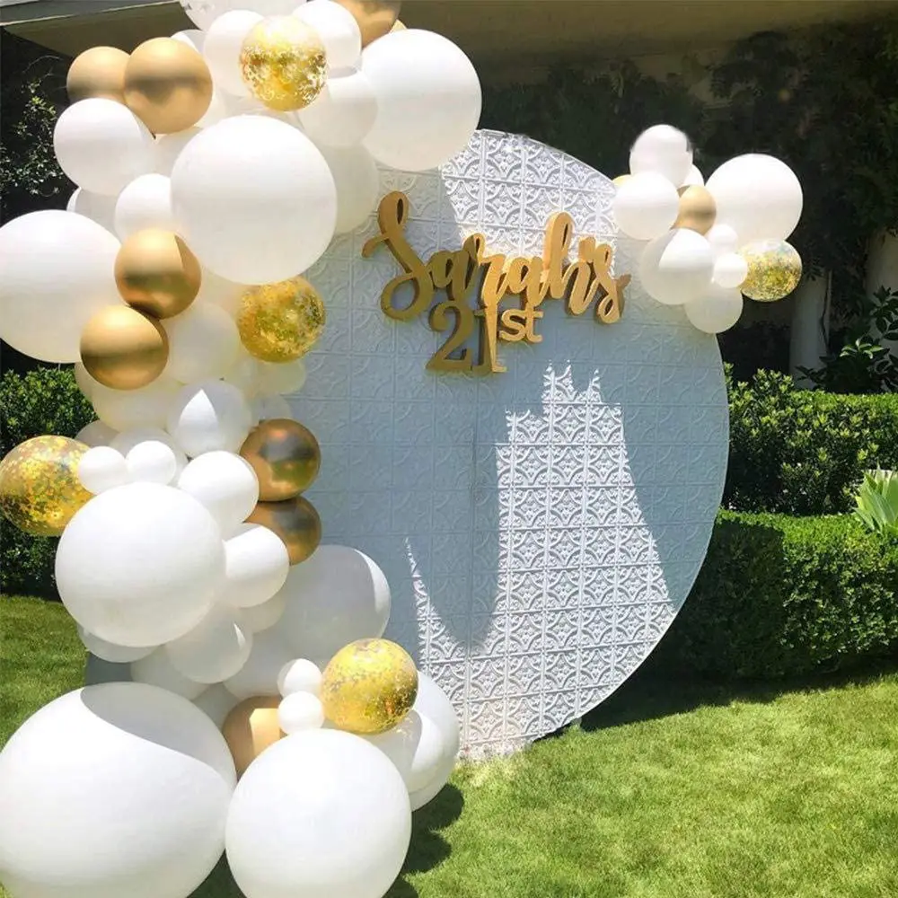 

White Themed Balloon Garland Arch Kit Bride to be Latex Balloon Wedding Birthday Party Decoration White Globos Baby Shower