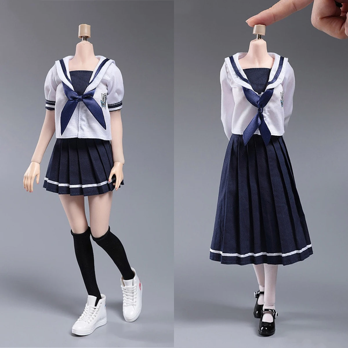 

cdtoys cd031 1/6 Scale School Uniform JK Skirt Female Sailor Suit Clothes Model Fit 12'' Soldier Action Figure Body Doll
