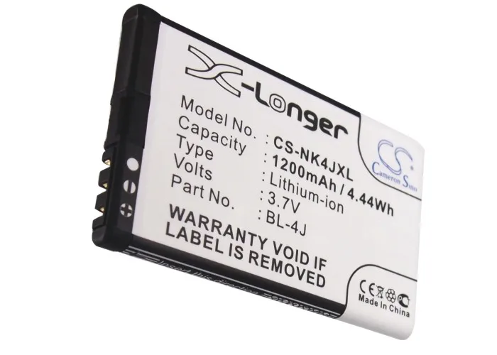 

Cameron Sino Mobile SmartPhone Replacement Li-ion Battery 1200mAh For BL-4J Bea-fon C6, C6-00, Lumia 620 Free Tools