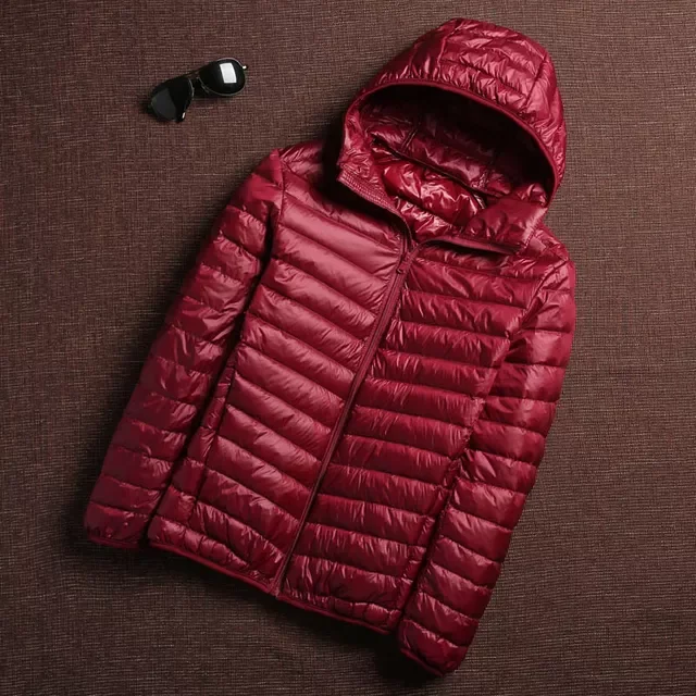2022New Winter Fashion Brand Ultra Light Duck Down Jacket Mens Korean Streetwear Feather Coats Stand Collar Warm Men Clothes