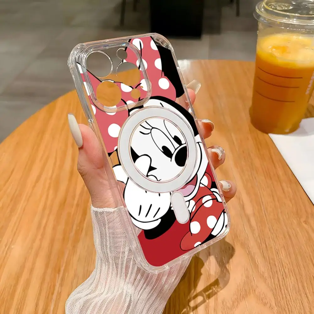 Чехол для телефона с рисунком Микки и Минни Маус IPhone 16 15 11 12 13 14 Plus Pro Max Magsafe