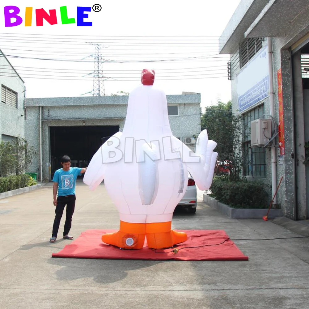 Hot Sale White Giant Inflatable Chicken Balloon Mascot For Advertising | Toys