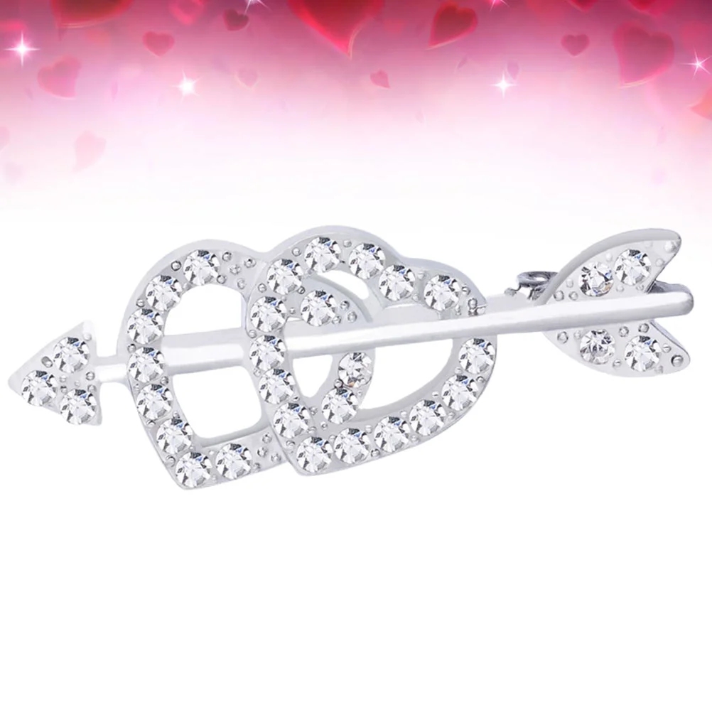

Brooch Heart Pin Rhinestone Crystal Lapel Wedding Daybrooches Love Vintage Women Diamond Valentine S Gift Breastpin Valentines