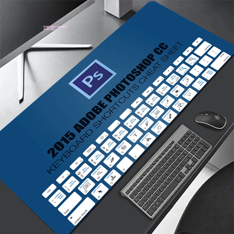 Keyboard Shortcuts Cheat Sheet Table Mats Mouse Pad Office Carpet Desk Pad Mouse Mat Big Mousepad Rubber Mat for Computer Table