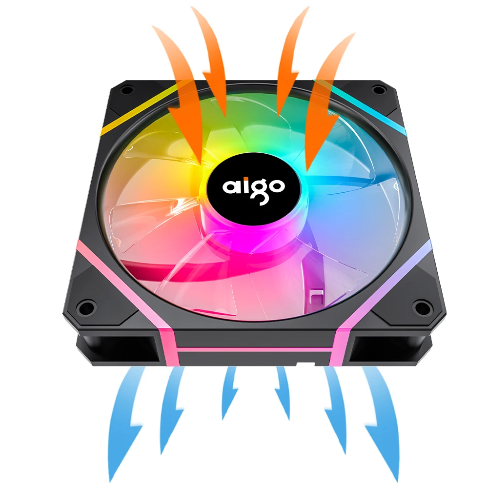 Кулер Aigo AM12 Rgb для ПК 120 мм 6 контактов 12 см