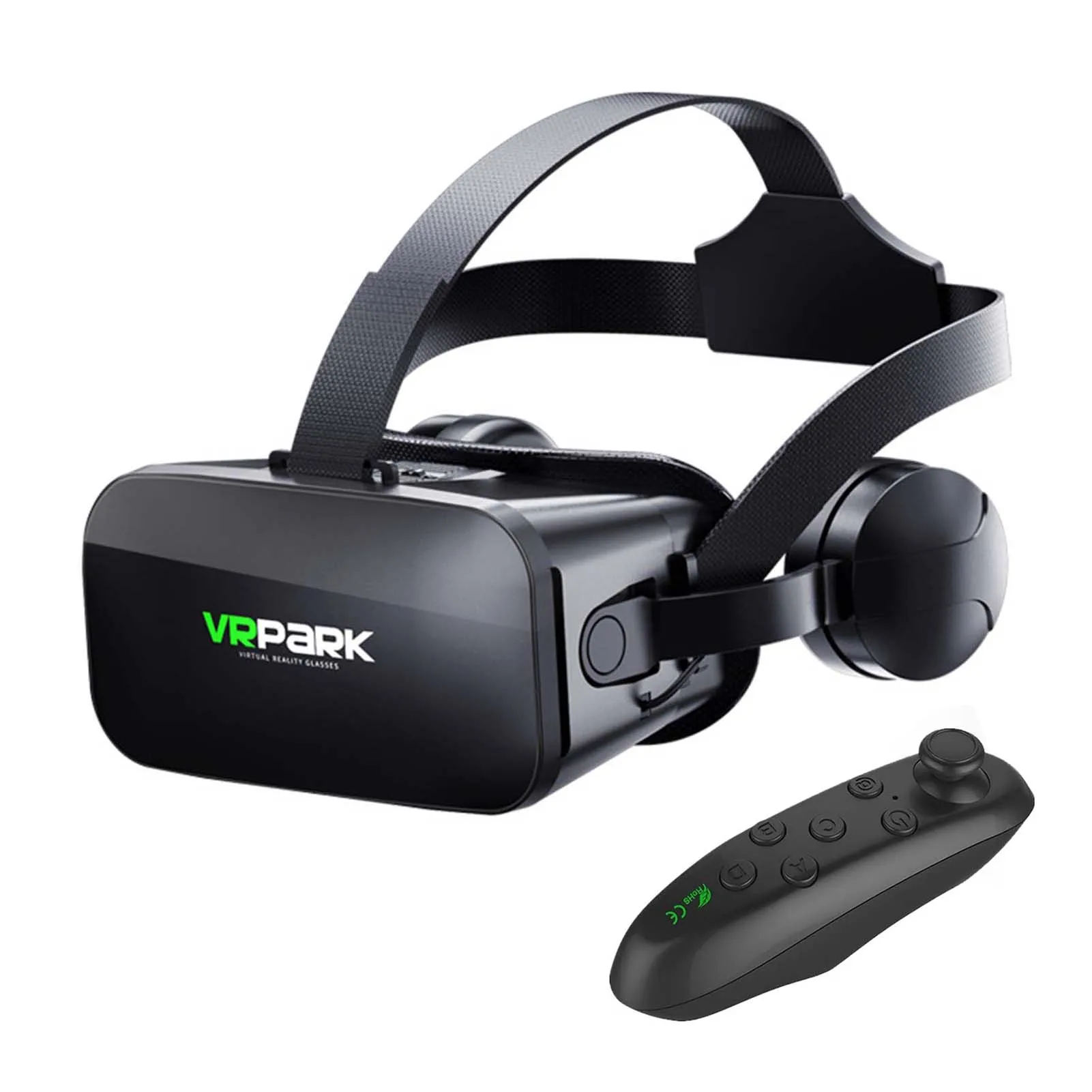 

VR Park VR Glasses Headset 3D Glasses Virtual Reality Glasses VR Headset For IOS Android PC With Wireless Handle Eye Protection