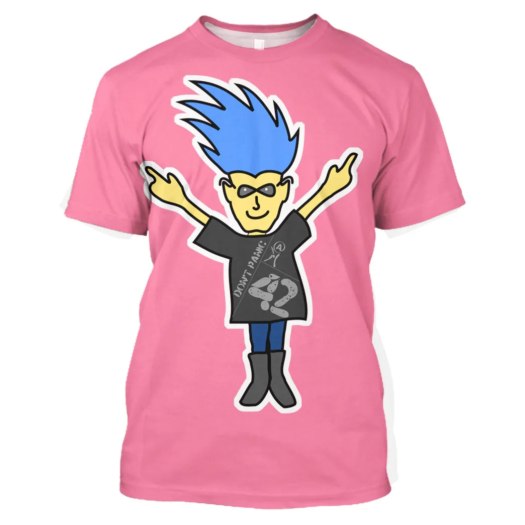 

Jumeast 3D Graphic Tees Oversized Quackity Punk Rock Printed Men T Shirt Rock And Roll Grunge Clothes Hip Hop Anime Mohawk Tops