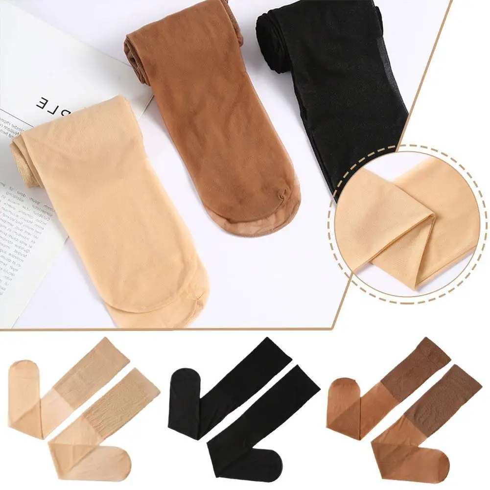 

New Ultra-Thin Silicone Anti Slip Conditioned Sock Tube Lymphatic Correction Long Silk Stockings Pure Color Ionic Detoxific K5Z0