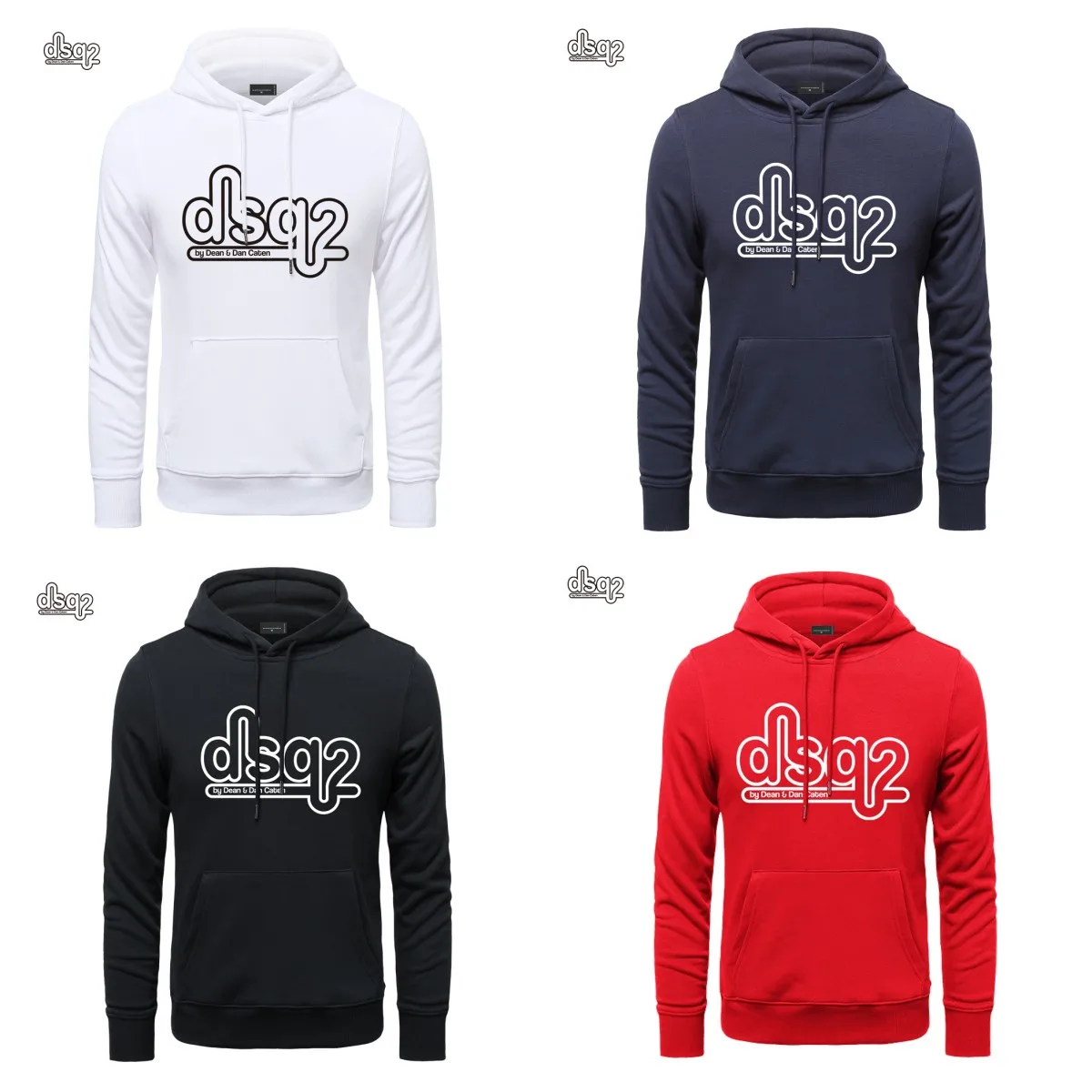 

Модная хлопковая толстовка DSQICOND2 с надписью и длинным рукавом, уличная Толстовка DSQ2 с круглым вырезом, подарок для друзей DM803