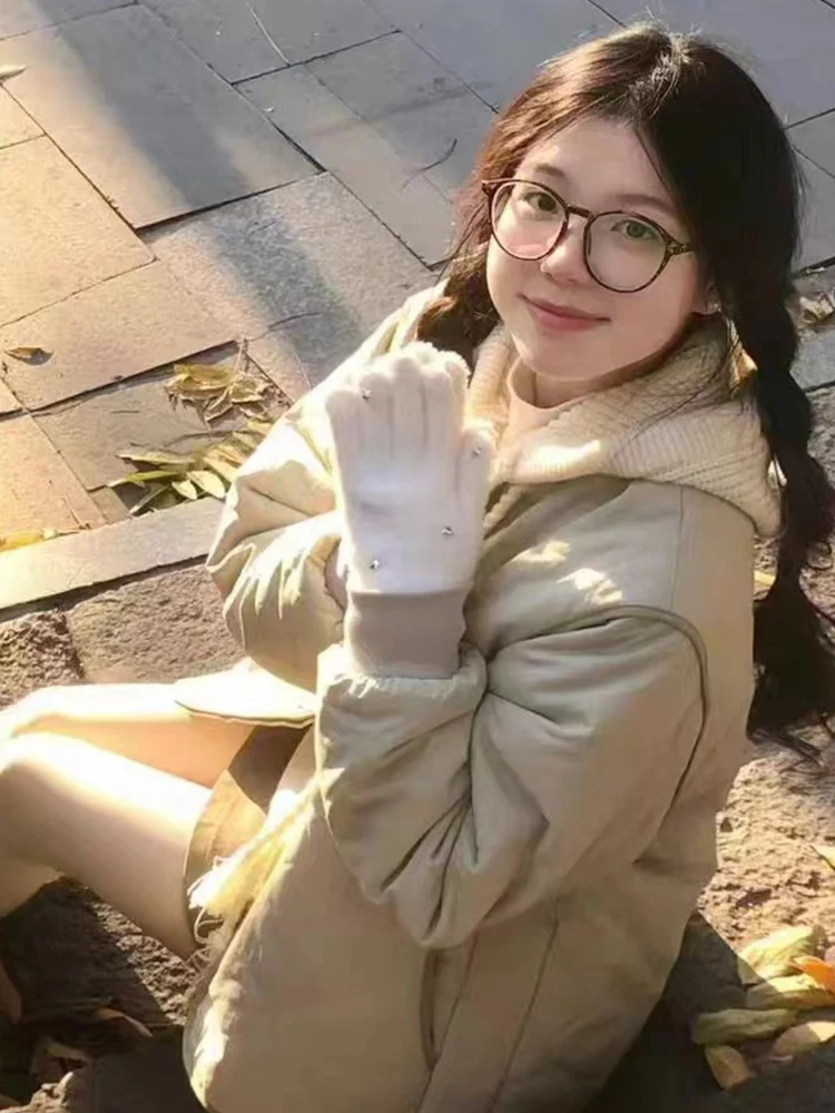 Светло-зеленый короткий пуховик женский осень и зима 2024 новая свободная