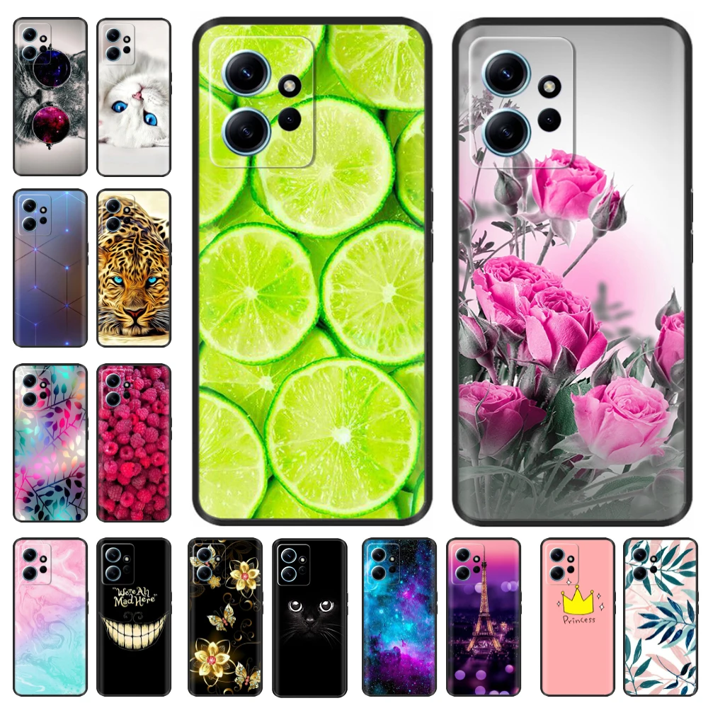 

For Xiaomi Redmi Note 12 4G Case Global Soft TPU Silicone Black Bumpers Shockproof Coque for Redmi NOTE 12 Note12 4G Capa Fundas