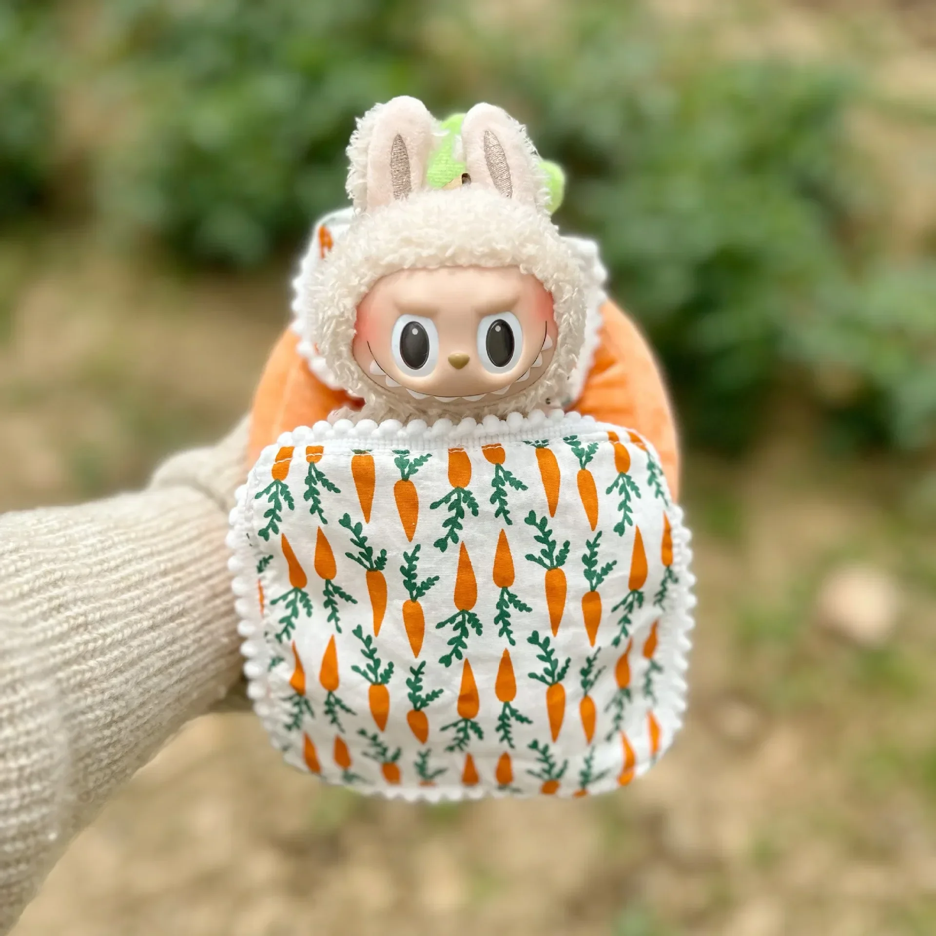 17 см постельное белье Labubu комплект из 3 предметов плюшевая кукольная одежда с