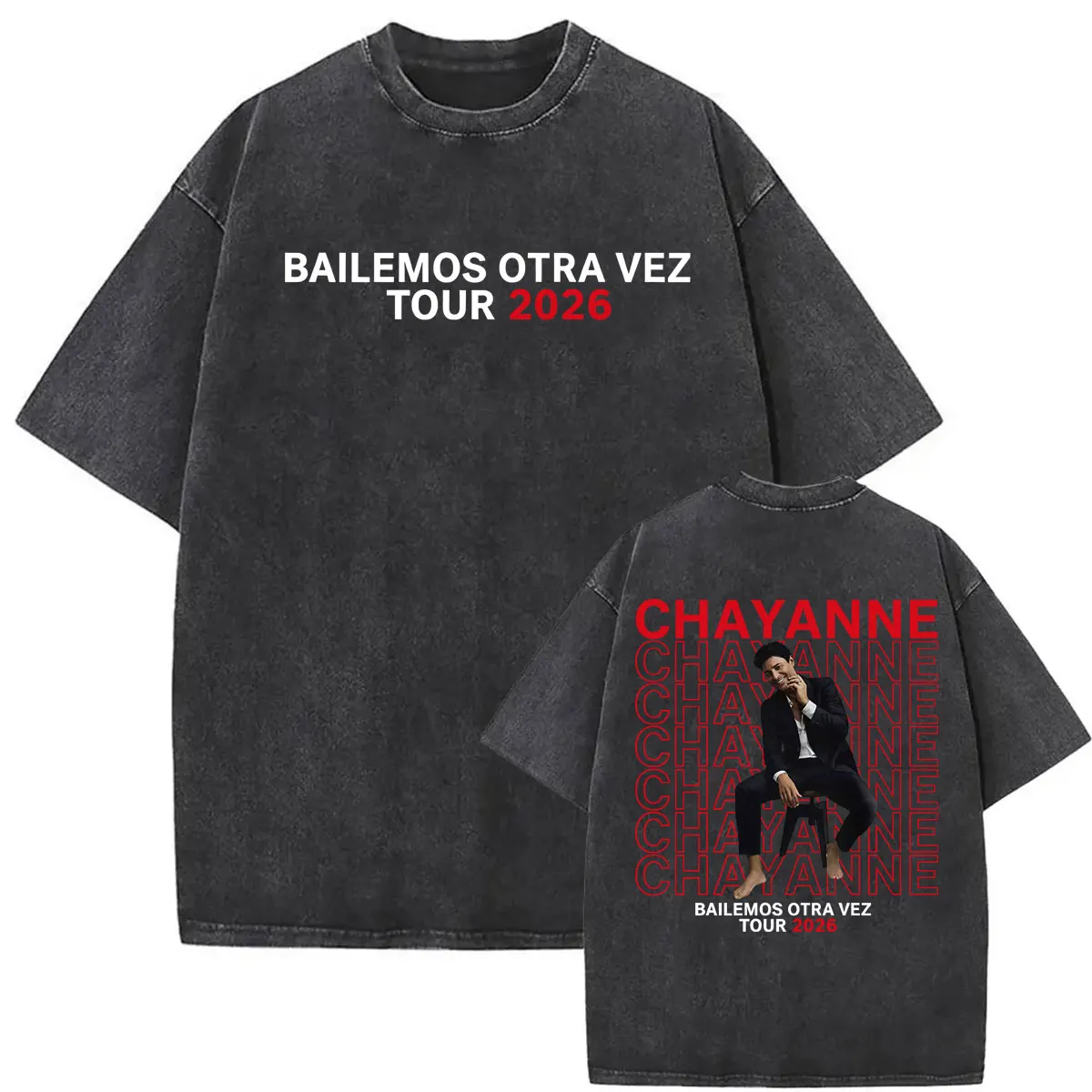 Фото Футболка Chayanne Bailemos Otra Vez Tour 2026 в винтажном стиле, унисекс, Harajuku, хип-хоп, готика, летние топы, свободная футболка №4