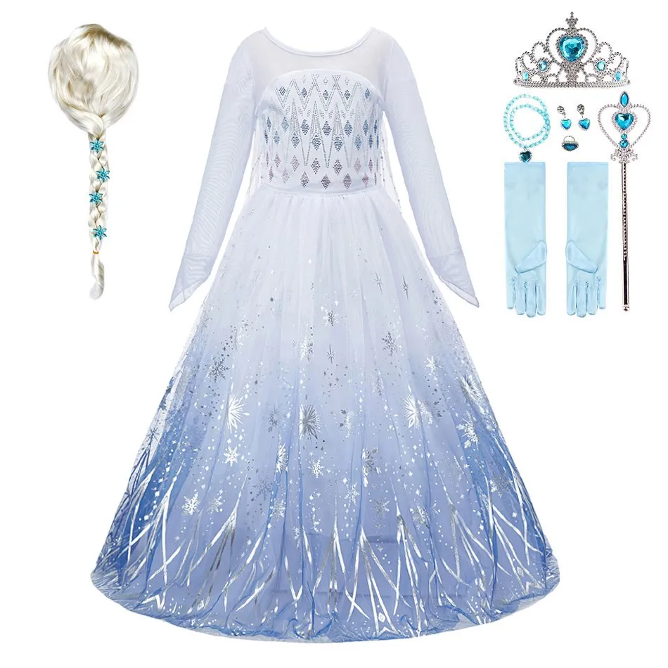Платье для девочки Эльза принцесса Хэллоуин косплей костюм детей карвинальные