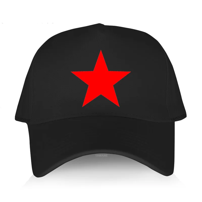 

Hot sale Men's summer black Cotton Adjuatable Hat casual style Red Star Army Baseball Cap Unisex Cool Outdoor Caps