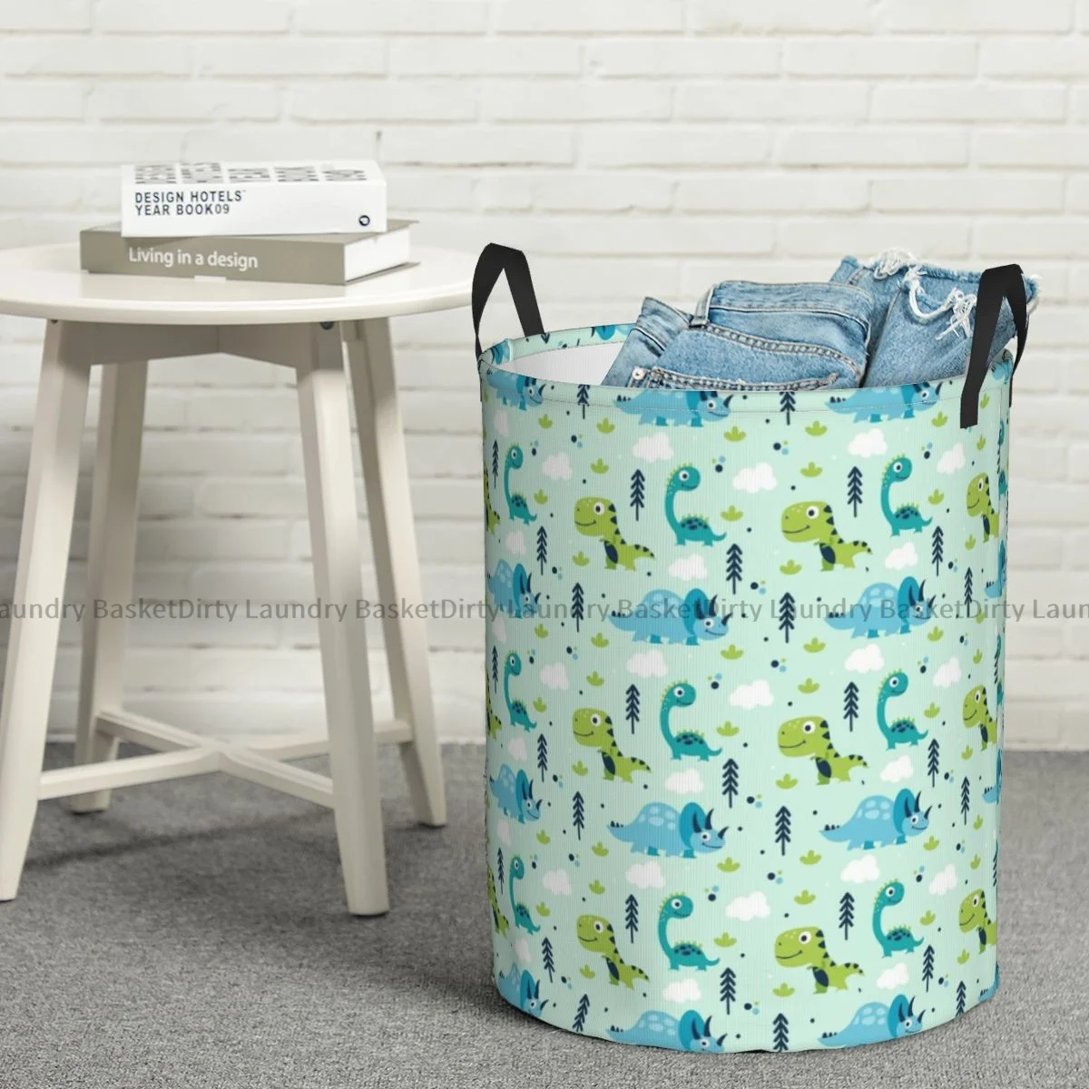 

Laundry Basket Sundries Storage Bucket Cute Dinosaur Forest Foldable Toy Storage Dirty Clothes Container Folding Bag