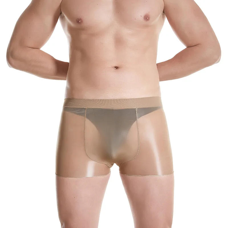 

Men's Stockings Underwear Ultra Thin Sexy Shiny Shorts